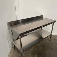 Simply Stainless SS02.6.1500 Stainless Steel Bench with Splashback