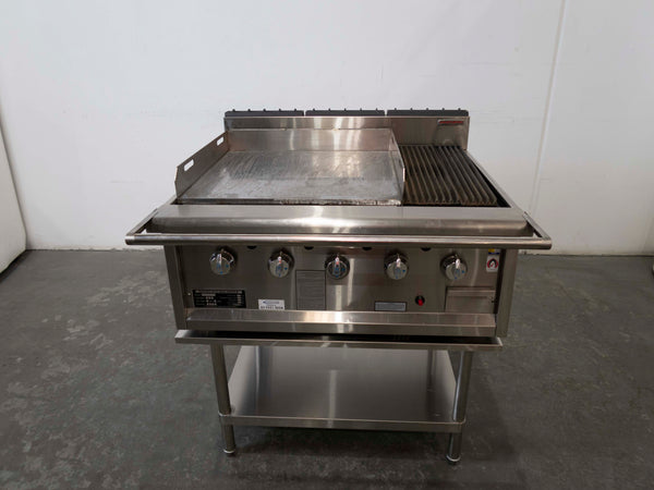 Oxford RCGD05-6H 5 Burner BBQ Chargrill with 600mm Hot Plate