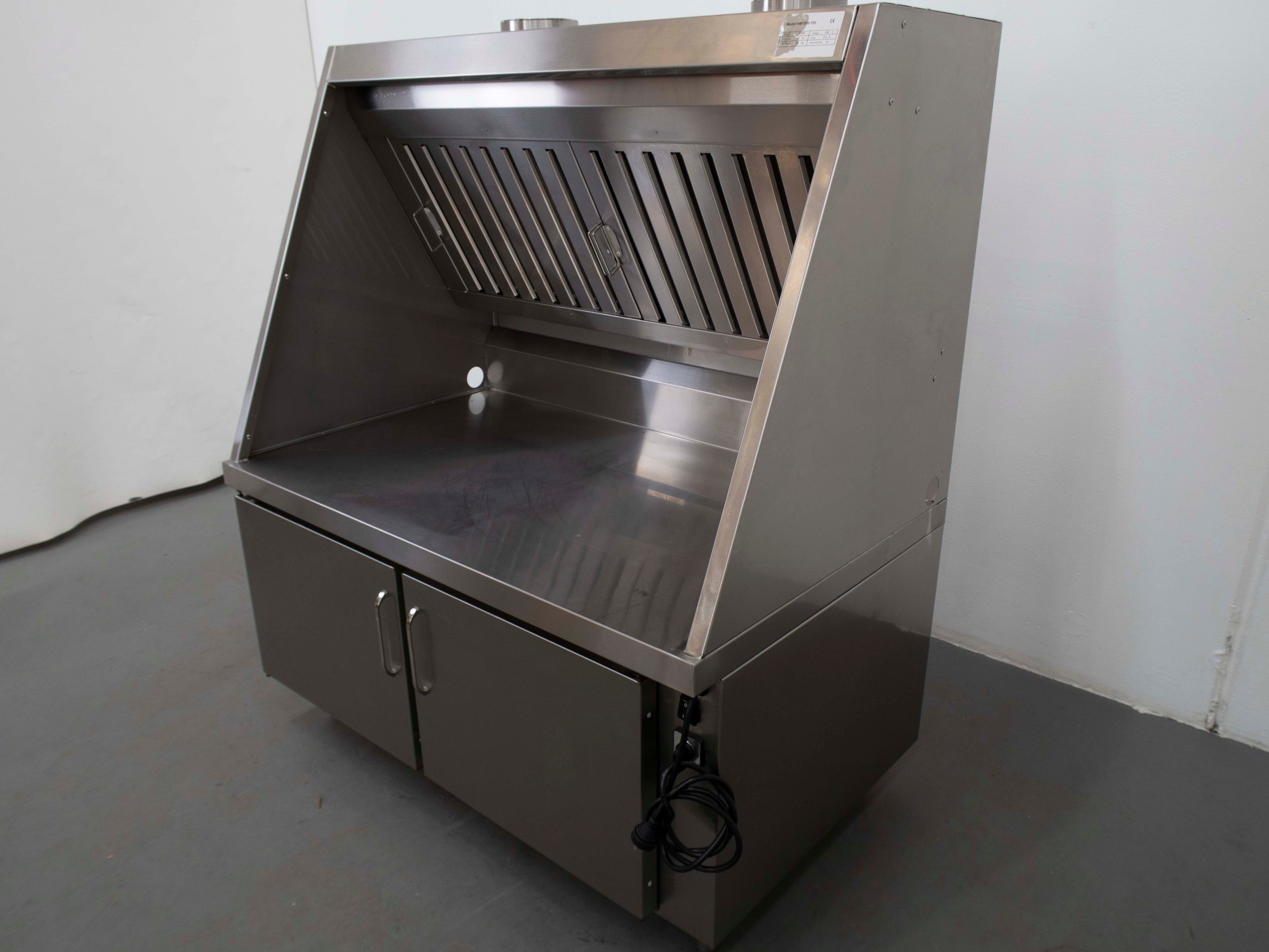 Modular System HB1200-750 Exhaust Hood Canopy + Workbench