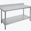 FED 0900-6-WBB Stainless Steel Bench with Splashback