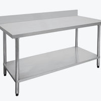 FED 0900-6-WBB Stainless Steel Bench with Splashback