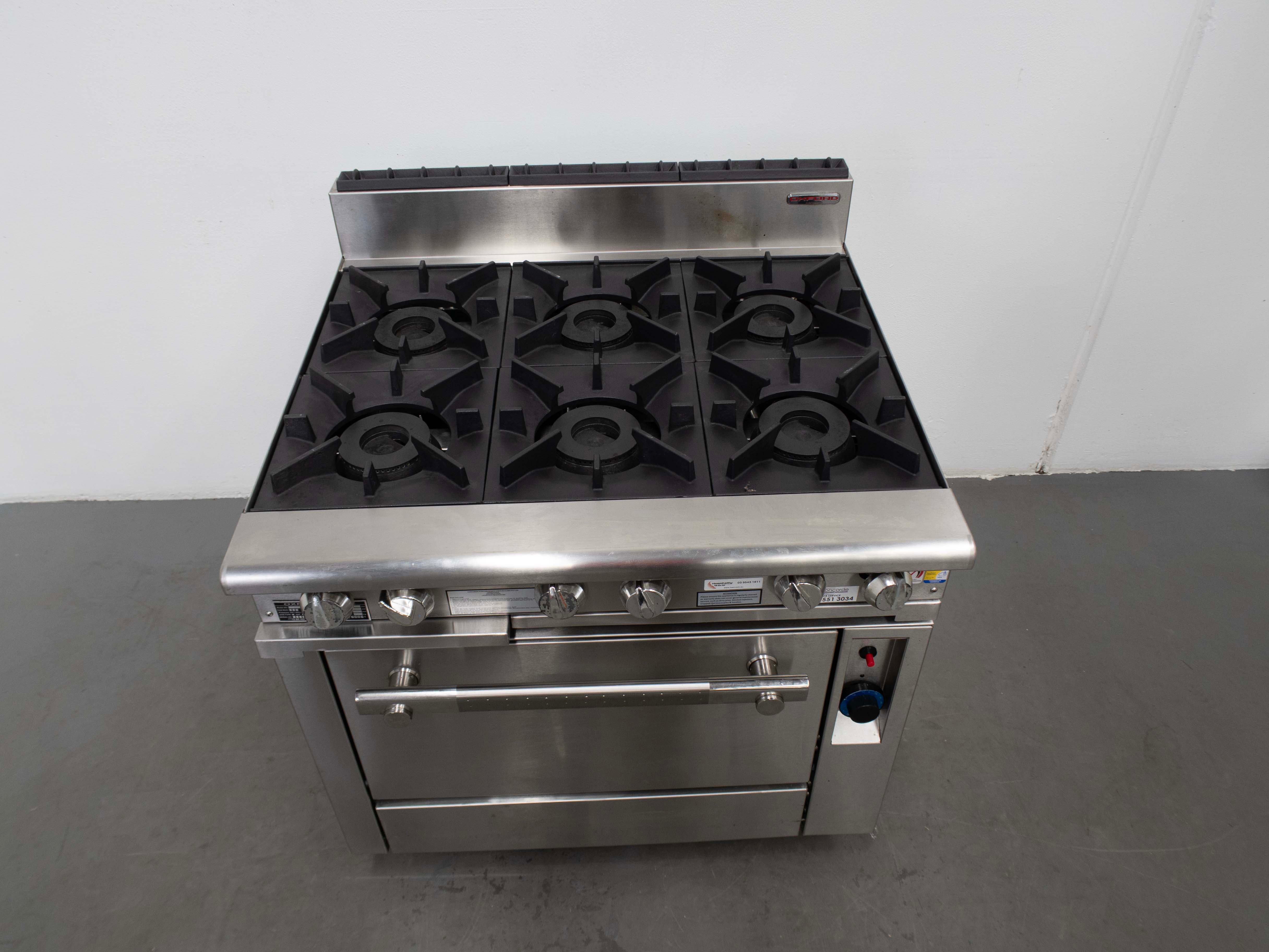 Oxford 6BBT-OV 6 Burner Range Oven