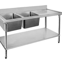 Stainless Steel Bench with Sinks