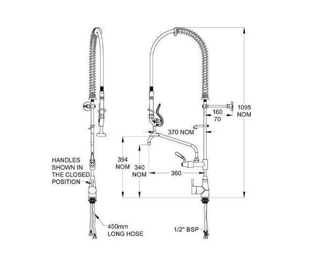 MAS PR300 Pre Rinse Tap