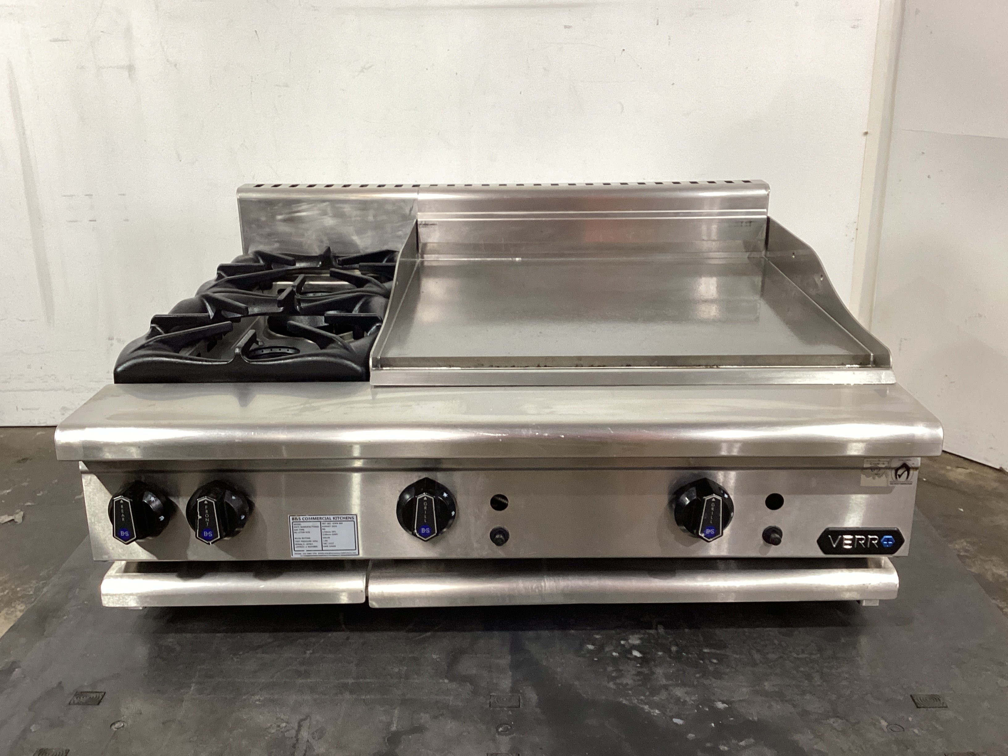 B&S VBT-SB2-GRP6 BM Griddle Cooktop Combo