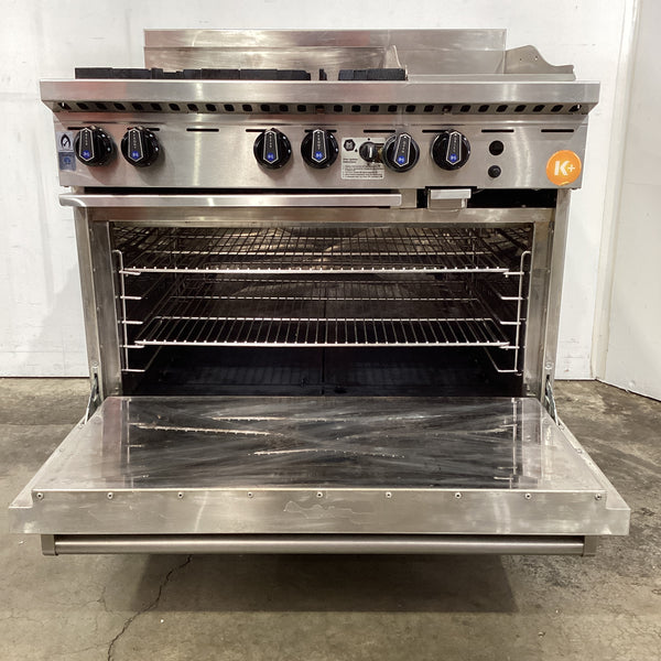 B&S KOV-SB4-GRP3 4 Burner Range Oven
