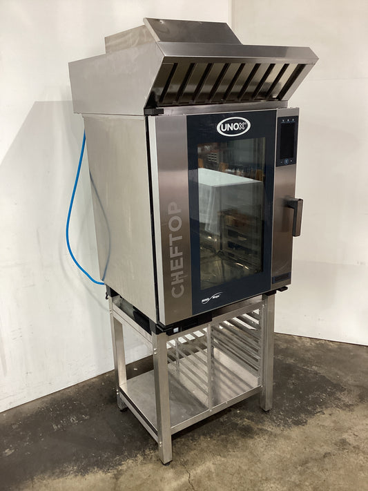 Unox XEVC-1011-EPRM Combi Oven with Exhaust Hood + Stand