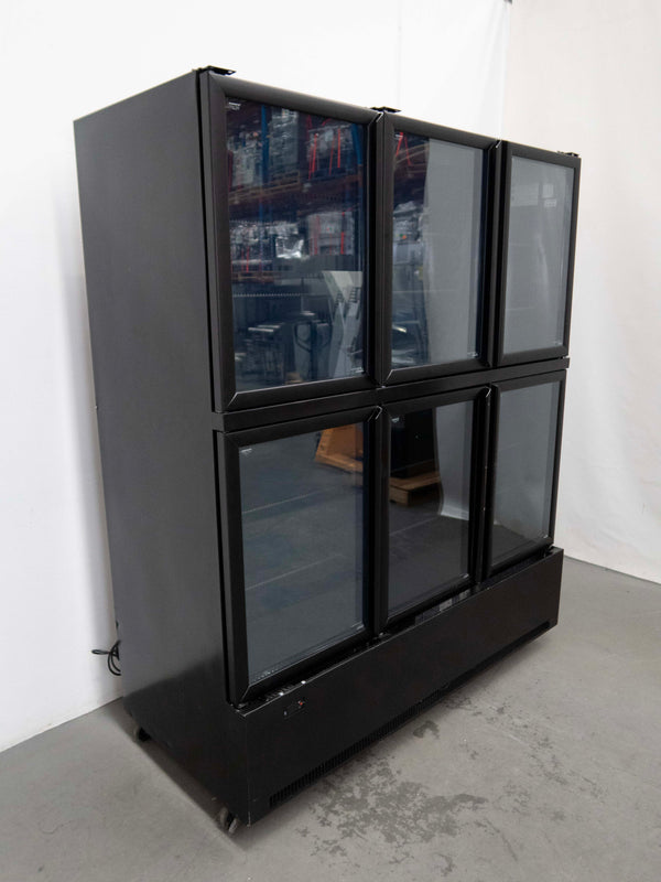 Skope RCB1350 6 x 1/2 Glass Door Upright Fridge