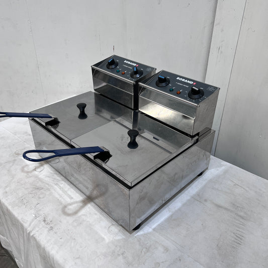 Roband F25 Countertop Split Pan Fryer