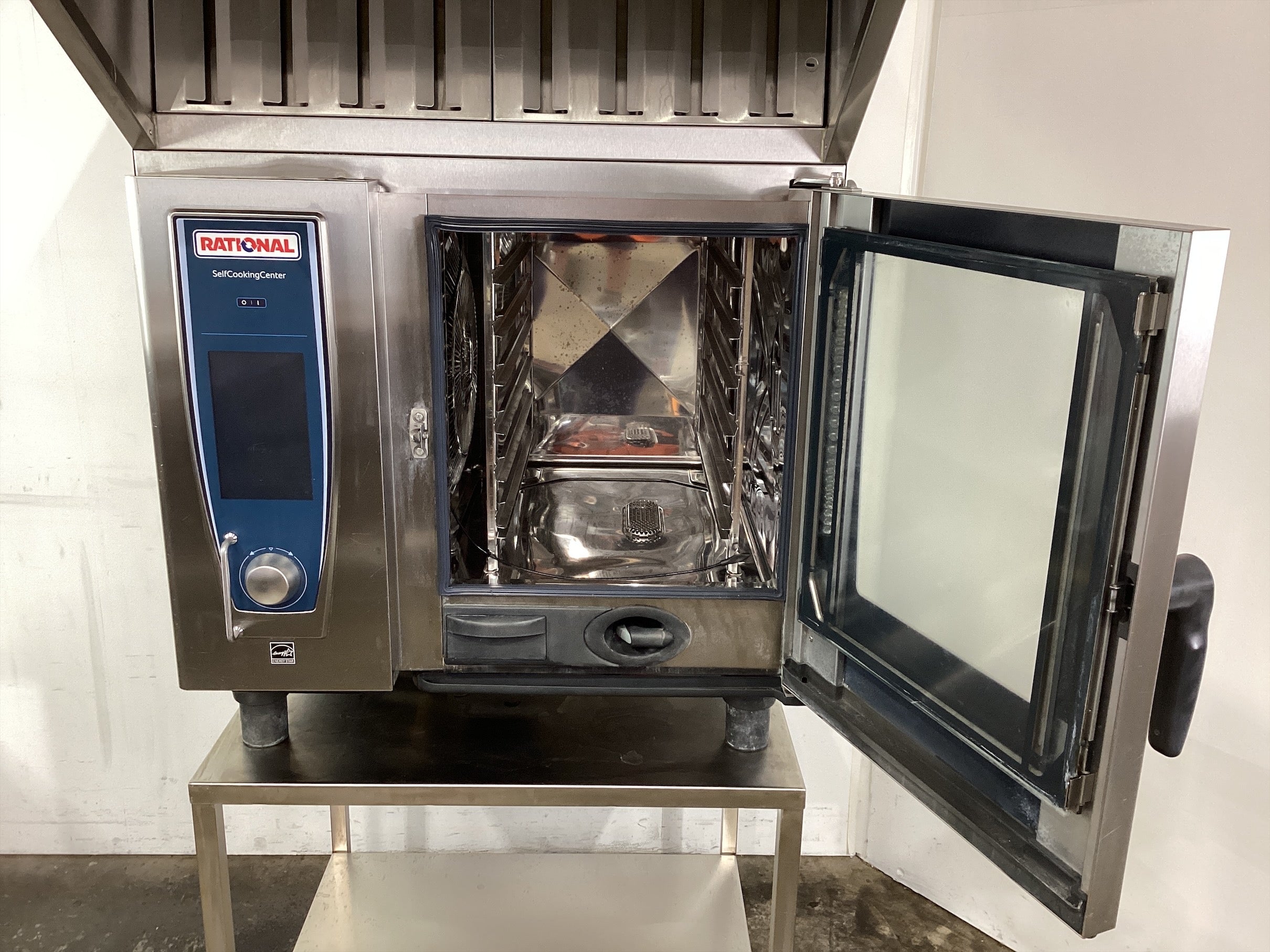 Rational SCCWE61 Combi Oven with Stand + Exhaust Hood