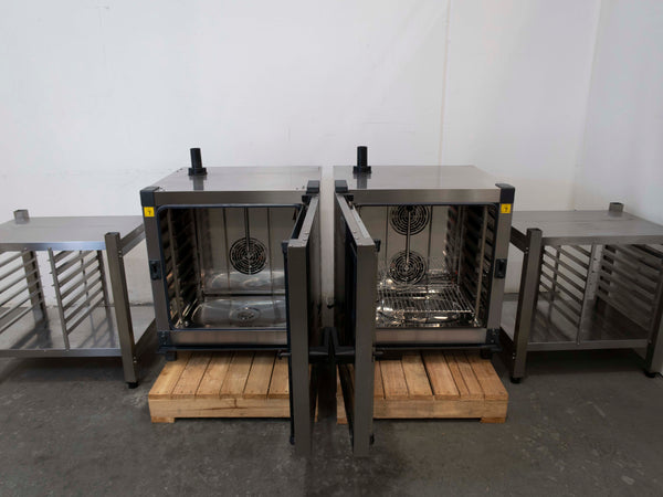 Unox XEVC-0711-EPRM Combi Oven + XEVC-0711-CLM Slowtop Oven with Stands