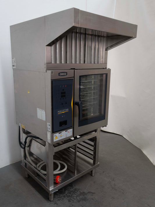 Zanussi ZCOE61B2SO 6 Tray Combi Oven with Stand + Exhaust Canopy