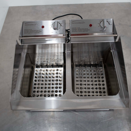 Woodson W.FRT50C Countertop Split Pan Fryer