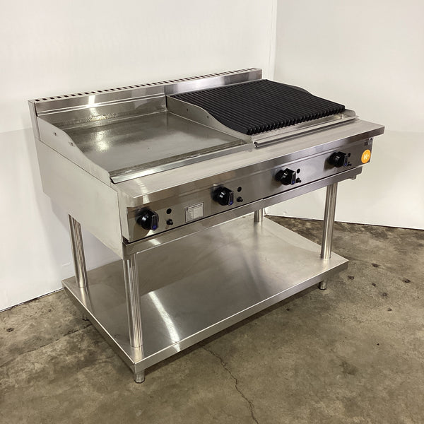 B&S KBT-GRP6-CBR6 Char Grill/Griddle + Stand