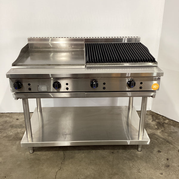 B&S KBT-GRP6-CBR6 Char Grill/Griddle + Stand