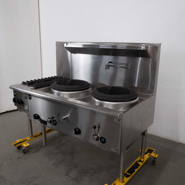 B&S UFWWD-2 Wok Burners + BAWBT-SB2L 2 Burner Cooktop