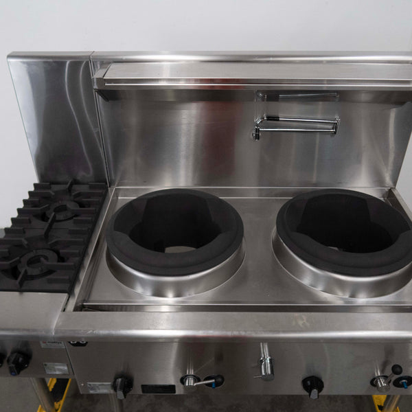 B&S UFWWD-2 Wok Burners + BAWBT-SB2L 2 Burner Cooktop