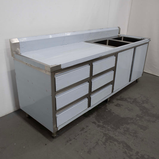 Modular Systems DSC-2400R-H Stainless Steel Cabnet and Double Sink