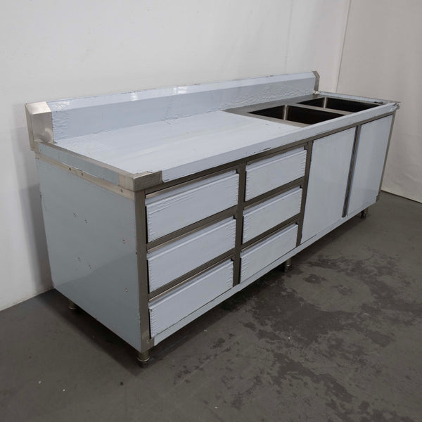 Modular Systems DSC-2400R-H Stainless Steel Cabnet and Double Sink