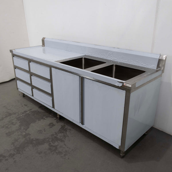 Modular Systems DSC-2400R-H Stainless Steel Cabnet and Double Sink
