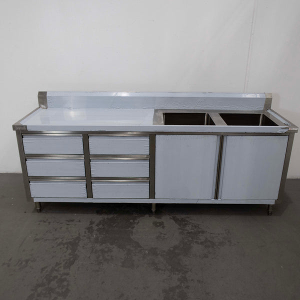 Modular Systems DSC-2400R-H Stainless Steel Cabnet and Double Sink