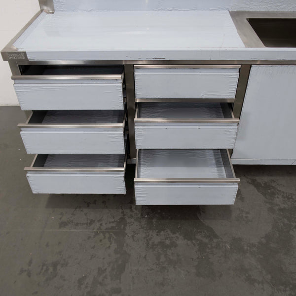Modular Systems DSC-2400R-H Stainless Steel Cabnet and Double Sink