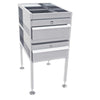 3Monkeez AB-2DRAW-1G - Gastronorm Freestanding Stainless Steel Drawer Unit