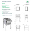 3Monkeez AB-2DRAW-1G - Gastronorm Freestanding Stainless Steel Drawer Unit