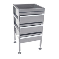 3Monkeez AB-3DRAW - Freestanding Stainless Steel Drawer Unit