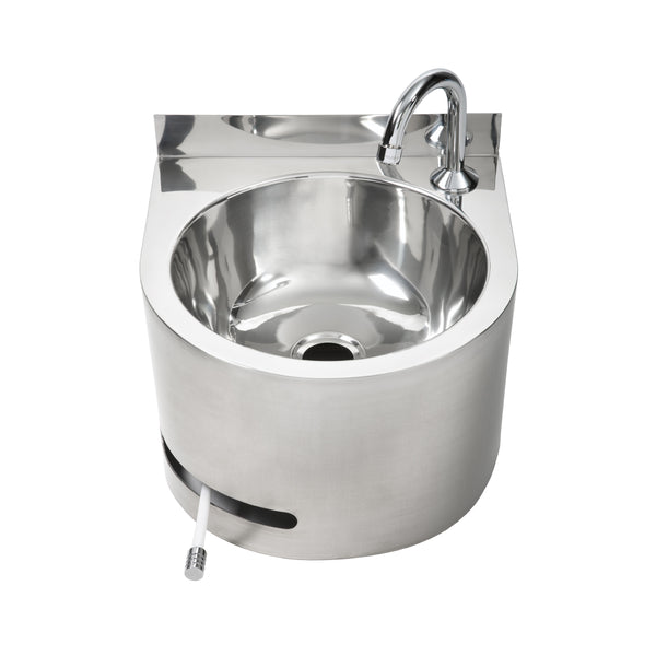 3Monkeez AB-KNEEHB-RT - Timed Flow Hands Free Knee Operated Stainless Steel Basin