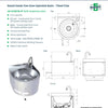 3Monkeez AB-KNEEHB-RT - Timed Flow Hands Free Knee Operated Stainless Steel Basin