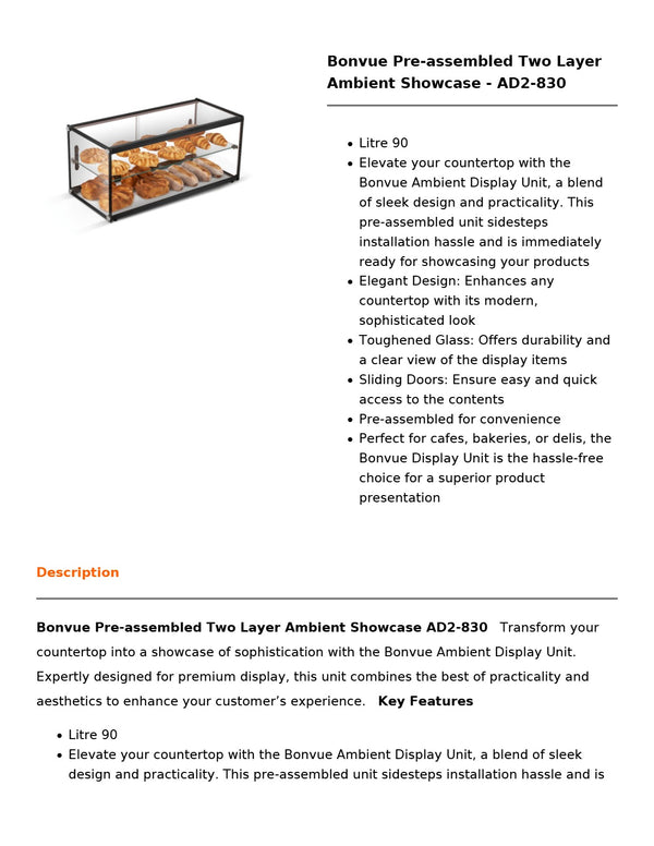 Bonvue AD2-830 - Ambient Display