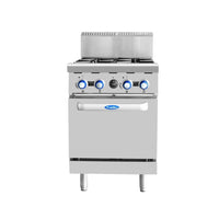 Cookrite AT80G4B-O 4 Burner Cooktop + Oven