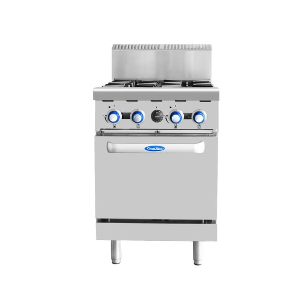 Cookrite AT80G4B-O 4 Burner Cooktop + Oven