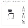 Ainsley Upholstered Bar Stool with Backrest