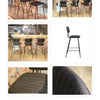 Ainsley Upholstered Bar Stool with Backrest
