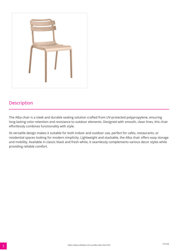 Alba Outdoor Resin Side Chair