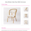 Alice Wicker Side Chair with Armrests