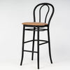 Aluminium Bentwood Stackable Bar Stool - Black
