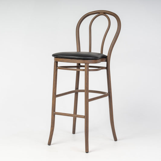 Aluminium Bentwood Stackable Bar Stool - Montana Walnut