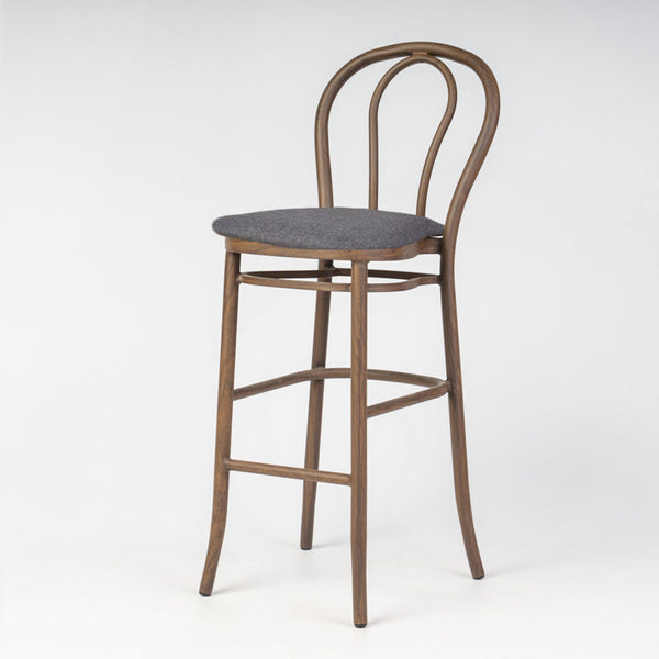 Aluminium Bentwood Stackable Bar Stool - Montana Walnut