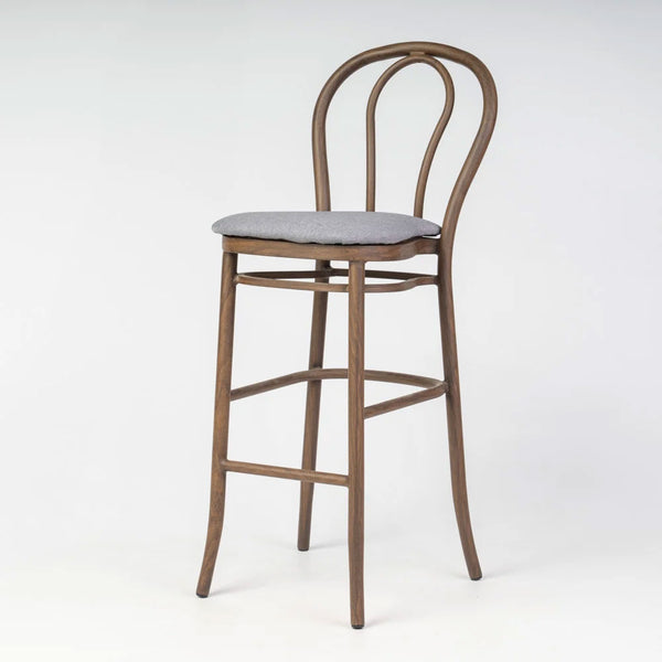 Aluminium Bentwood Stackable Bar Stool - Montana Walnut
