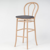Aluminium Bentwood Stackable Bar Stool - Natural Beech