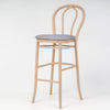 Aluminium Bentwood Stackable Bar Stool - Natural Beech