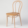 Aluminium Bentwood Stackable Bistro Chair - Beech Frame