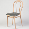 Aluminium Bentwood Stackable Bistro Chair - Beech Frame