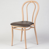 Aluminium Bentwood Stackable Bistro Chair - Beech Frame