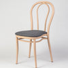 Aluminium Bentwood Stackable Bistro Chair - Beech Frame