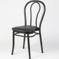 Aluminium Bentwood Stackable Bistro Chair - Black Frame