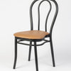 Aluminium Bentwood Stackable Bistro Chair - Black Frame